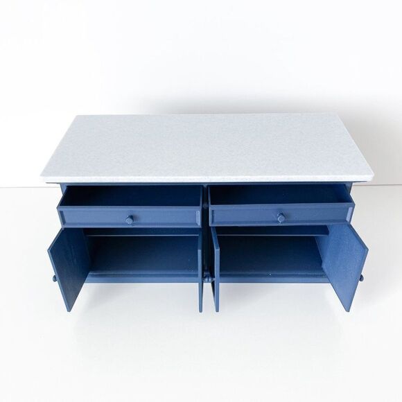 Barbie Integrity Doll Navy Kitchen Island 1:6 Scale 3 Matched Chairs 3D Printed - Picture 13 of 13